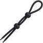 Alpha Liquid Silicone Dual Lasso Cock Ring - Black