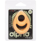 Alpha Glow In The Dark Liquid Silicone Teardrop Dual Cock Ring By CalExotics - Orange