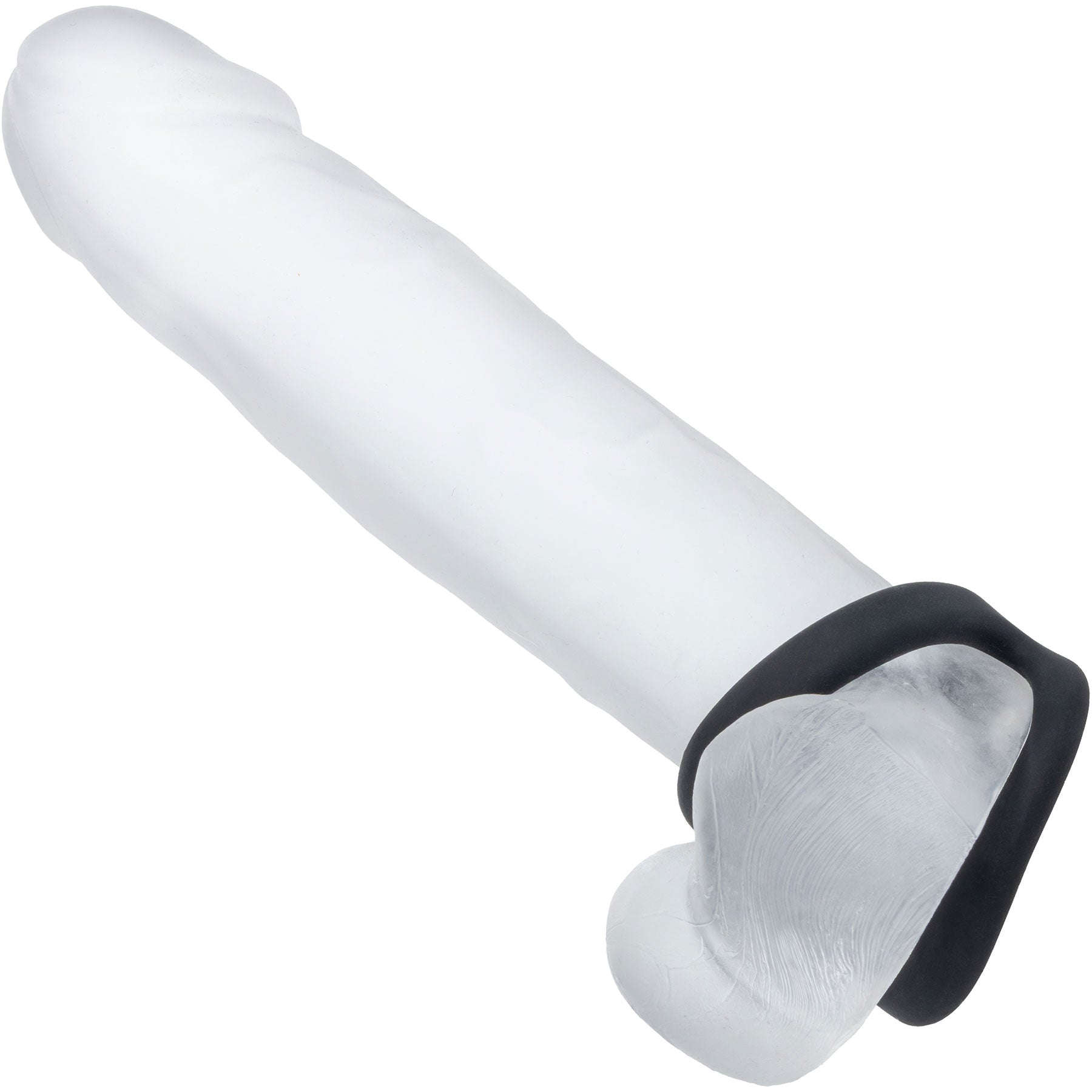 Alpha Liquid Silicone Snug Tugger Cock Ring - Black