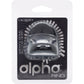 Alpha Liquid Silicone Snug Tugger Cock Ring - Black