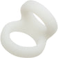 Alpha Liquid Silicone Snug Tugger Cock Ring - Glow In The Dark White
