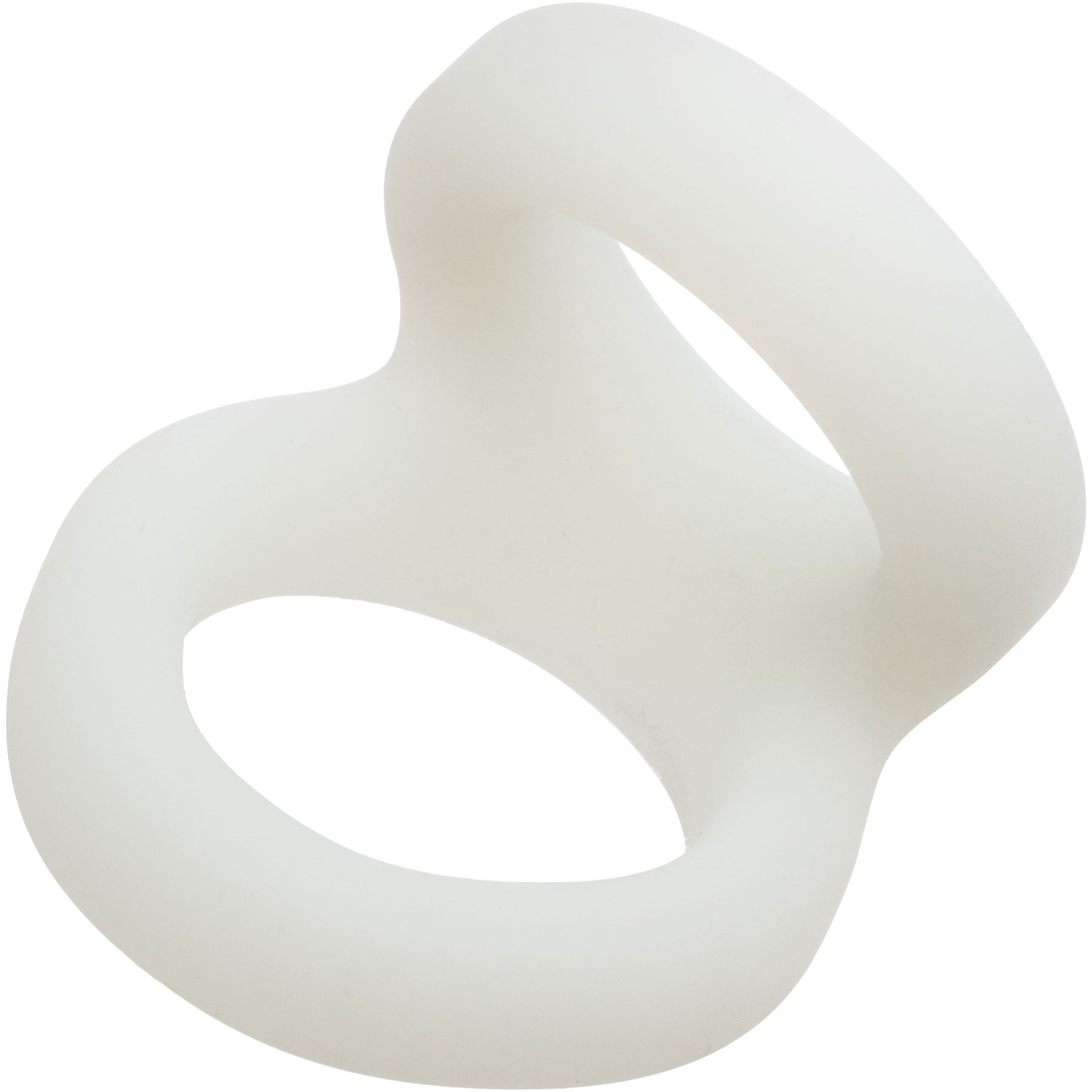 Alpha Liquid Silicone Snug Tugger Cock Ring - Glow In The Dark White