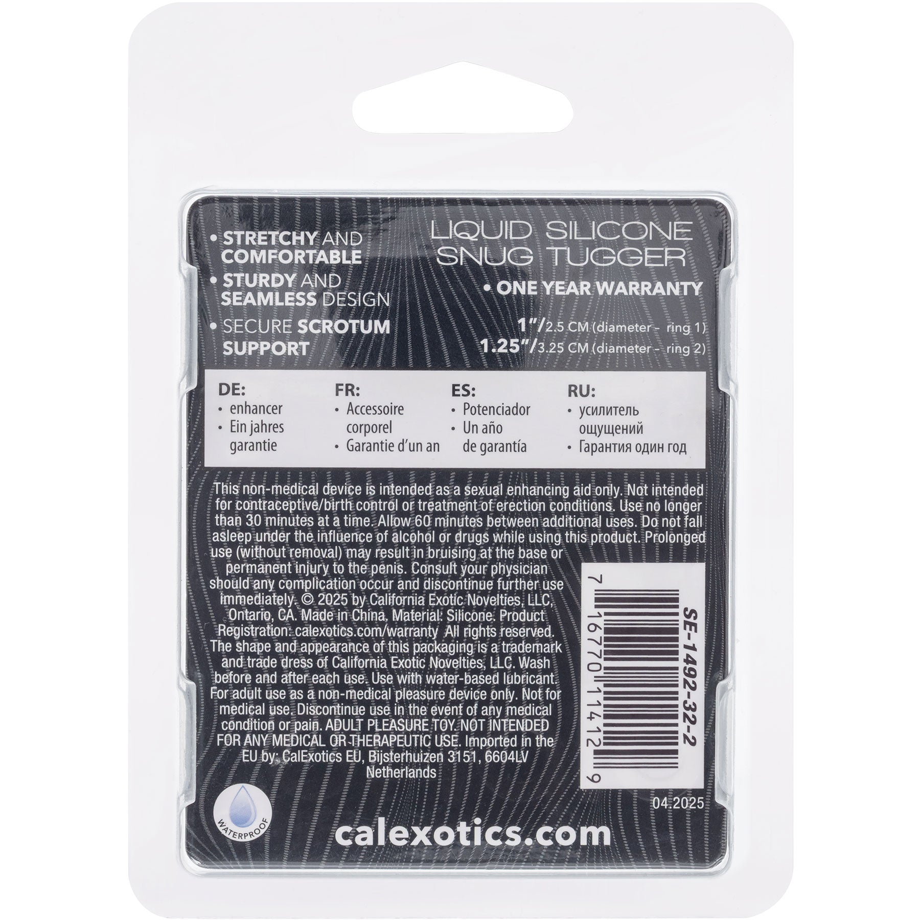 Alpha Liquid Silicone Snug Tugger Cock Ring - Glow In The Dark White