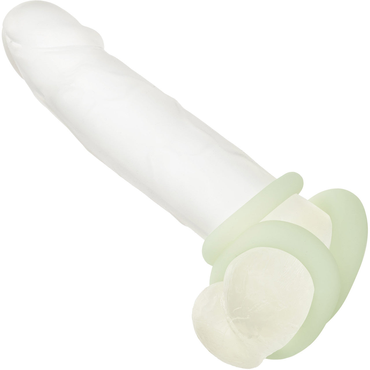 Alpha Glow In The Dark Liquid Silicone 3 Piece Cock Ring Set By CalExotics - White