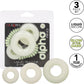 Alpha Glow In The Dark Liquid Silicone 3 Piece Cock Ring Set By CalExotics - White