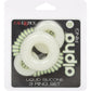 Alpha Glow In The Dark Liquid Silicone 3 Piece Cock Ring Set By CalExotics - White