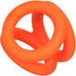 Alpha Liquid Silicone Tri-Ring Cock Ring By CalExotics - Orange