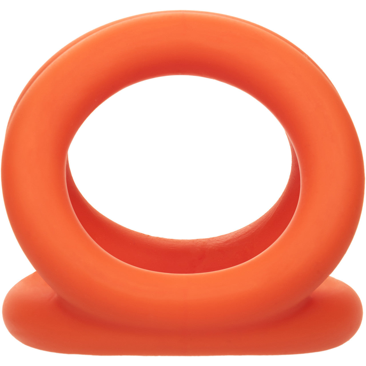 Alpha Liquid Silicone Tri-Ring Cock Ring By CalExotics - Orange