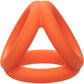 Alpha Liquid Silicone Tri-Ring Cock Ring By CalExotics - Orange