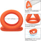 Alpha Liquid Silicone Tri-Ring Cock Ring By CalExotics - Orange