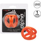 Alpha Liquid Silicone Tri-Ring Cock Ring By CalExotics - Orange