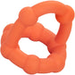 Alpha Liquid Silicone All Star Cock & Balls Ring By CalExotics - Orange