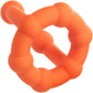 Alpha Liquid Silicone All Star Cock & Balls Ring By CalExotics - Orange