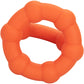 Alpha Liquid Silicone All Star Cock & Balls Ring By CalExotics - Orange