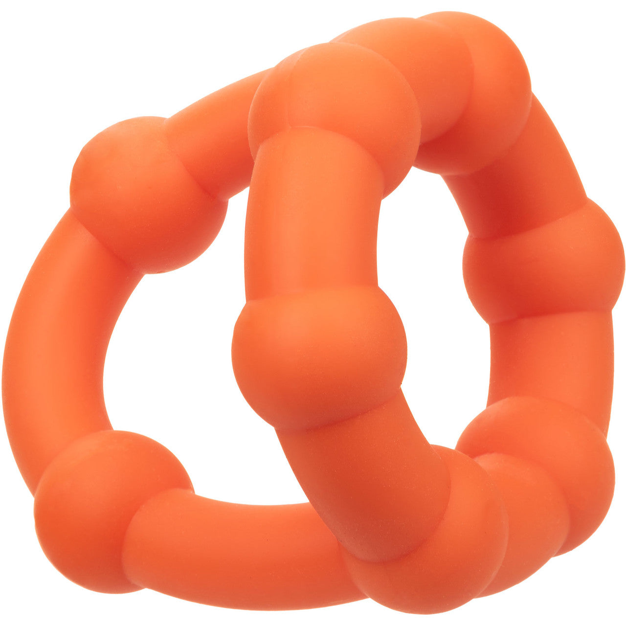 Alpha Liquid Silicone All Star Cock & Balls Ring By CalExotics - Orange