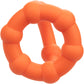 Alpha Liquid Silicone All Star Cock & Balls Ring By CalExotics - Orange