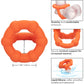 Alpha Liquid Silicone All Star Cock & Balls Ring By CalExotics - Orange