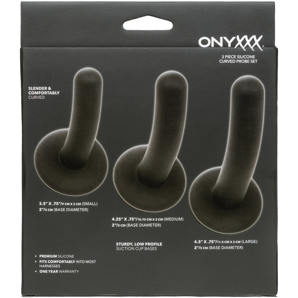 Onyxxx™ 3 Piece Silicone Curved Probe Set