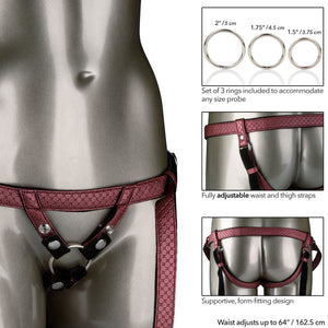 Her Royal Harness The Regal Duchess O-Ring Harness by CalExotics - Red