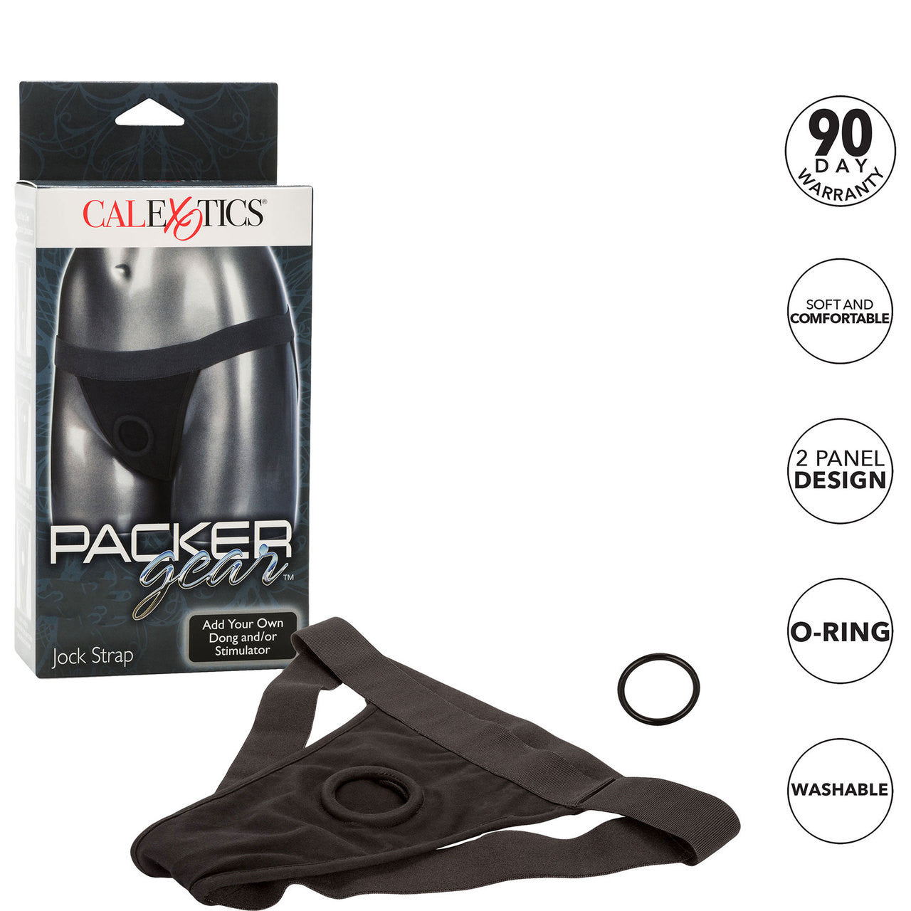 Packer Gear Black Jock Strap Packing Harness By CalExotics - 2XL/3XL