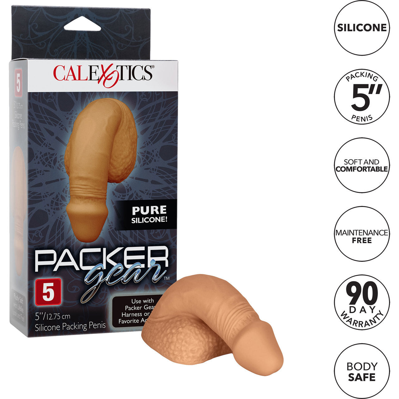 Packer Gear Silicone Packing Penis 5'' / 12.75 cm By CalExotics - Caramel