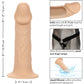 Performance Maxx Life-Like Silicone 7" Hollow Penis Extension With Harness By CalExotics - Vanilla