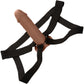 Performance Maxx Life-Like Silicone 7" Hollow Penis Extension With Harness By CalExotics - Chocolate