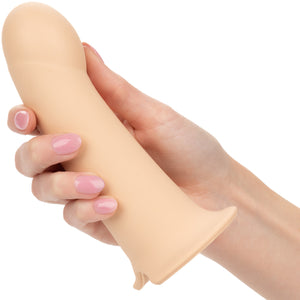Performance Maxx Silicone 6.25" Hollow Penis Extension With Harness By CalExotics - Vanilla
