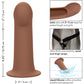 Performance Maxx Silicone 6.25" Hollow Penis Extension With Harness By CalExotics - Chocolate