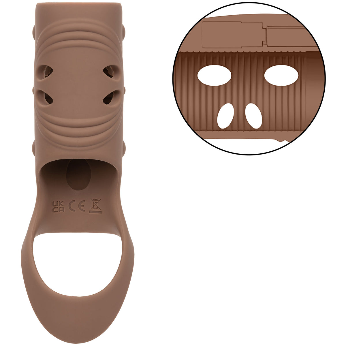 Performance Maxx™ Rechargeable Open-Ended Sleeve By CalExotics - Caramel