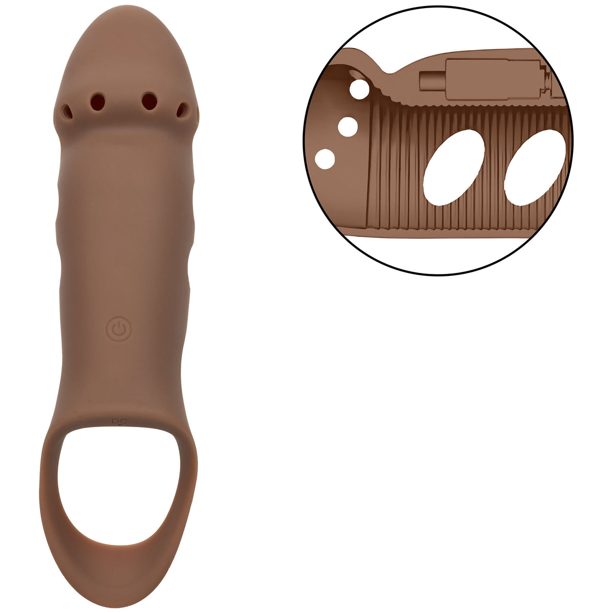Performance Maxx™ 7.5" Vibrating Stud Sleeve By CalExotics - Caramel