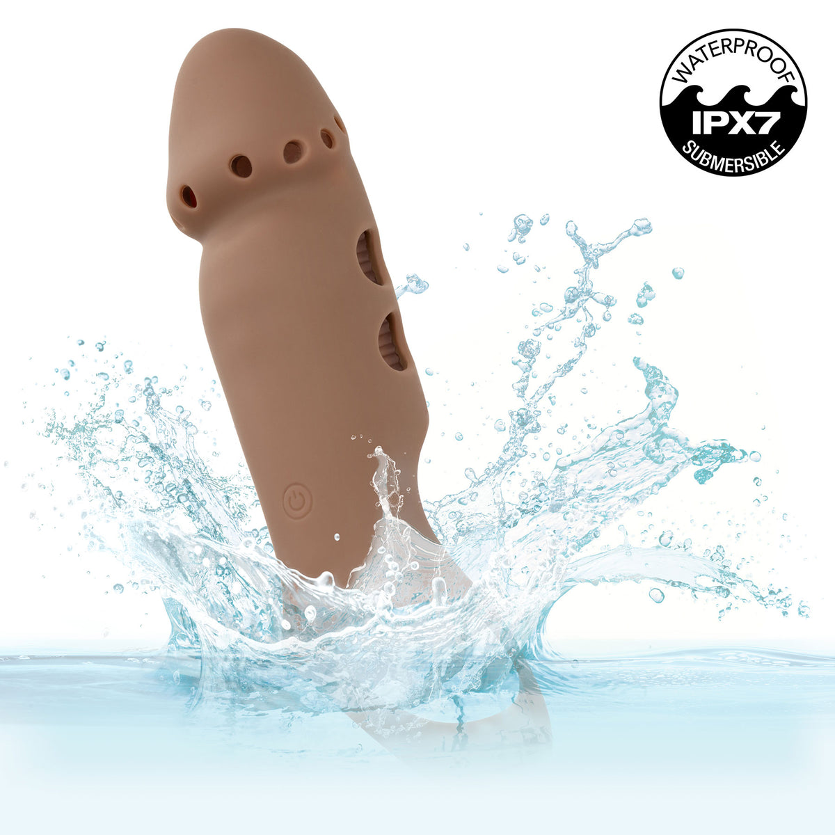 Performance Maxx™ 7.5" Vibrating Stud Sleeve By CalExotics - Caramel