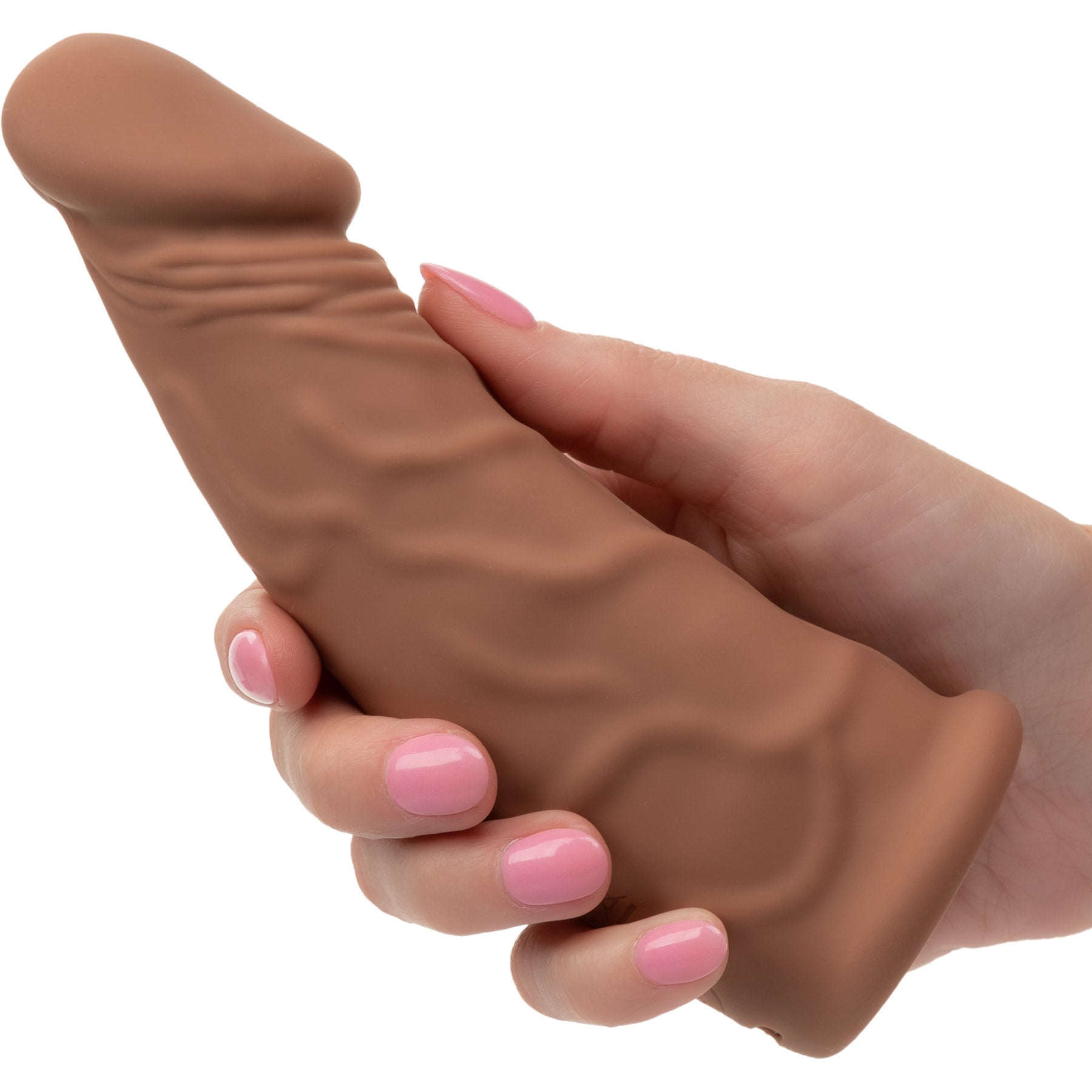 Performance Maxx™ Rechargeable Vibrating 7" Penis Extension By CalExotics - Caramel