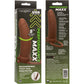 Performance Maxx Rechargeable Thick Waterproof Vibrating 5.5" Silicone Dual Penetrator By CalExotics - Chocolate