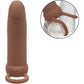 Performance Maxx Rechargeable Thick Waterproof Vibrating 5.5" Silicone Dual Penetrator By CalExotics - Chocolate