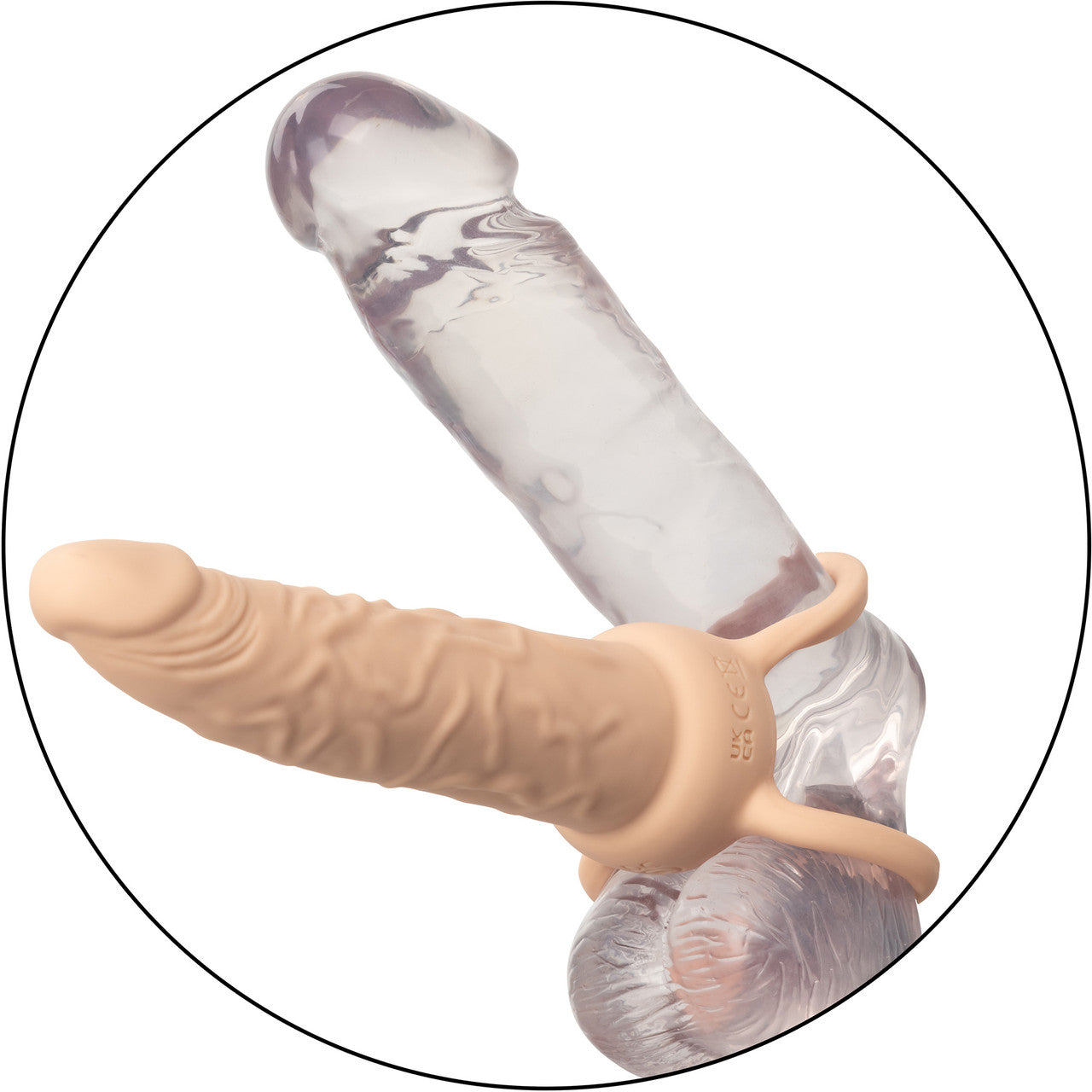 Performance Maxx Rechargeable Vibrating 5.5" Silicone Dual Penetrator - Vanilla