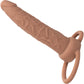 Performance Maxx Rechargeable Vibrating 5.5" Silicone Dual Penetrator - Chocolate