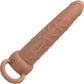 Performance Maxx Rechargeable Vibrating 5.5" Silicone Dual Penetrator - Chocolate