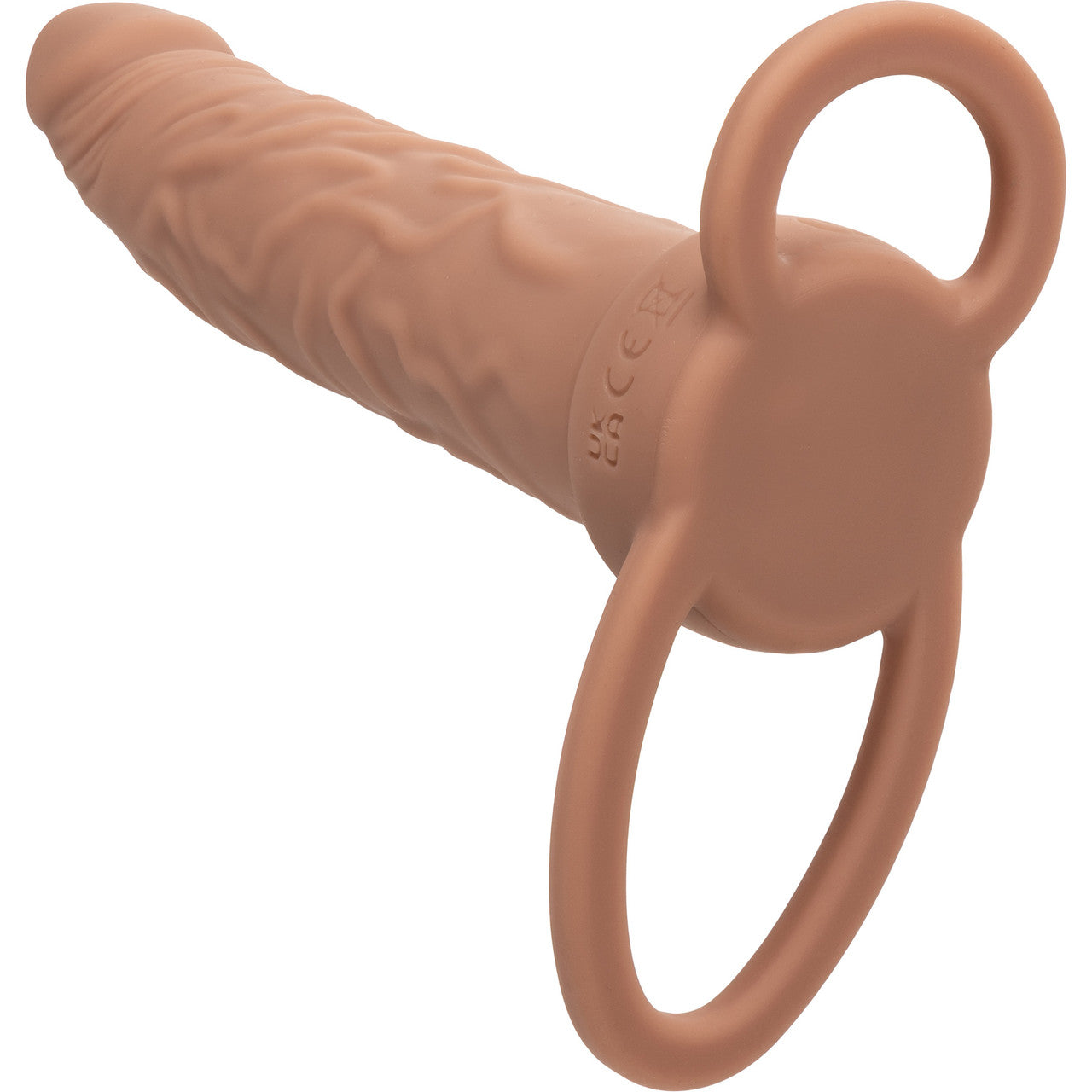 Performance Maxx Rechargeable Vibrating 5.5" Silicone Dual Penetrator - Chocolate