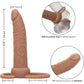 Performance Maxx Rechargeable Vibrating 5.5" Silicone Dual Penetrator - Chocolate