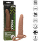 Performance Maxx Rechargeable Vibrating 5.5" Silicone Dual Penetrator - Chocolate