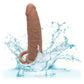 Performance Maxx Rechargeable Vibrating 5.5" Silicone Dual Penetrator - Chocolate