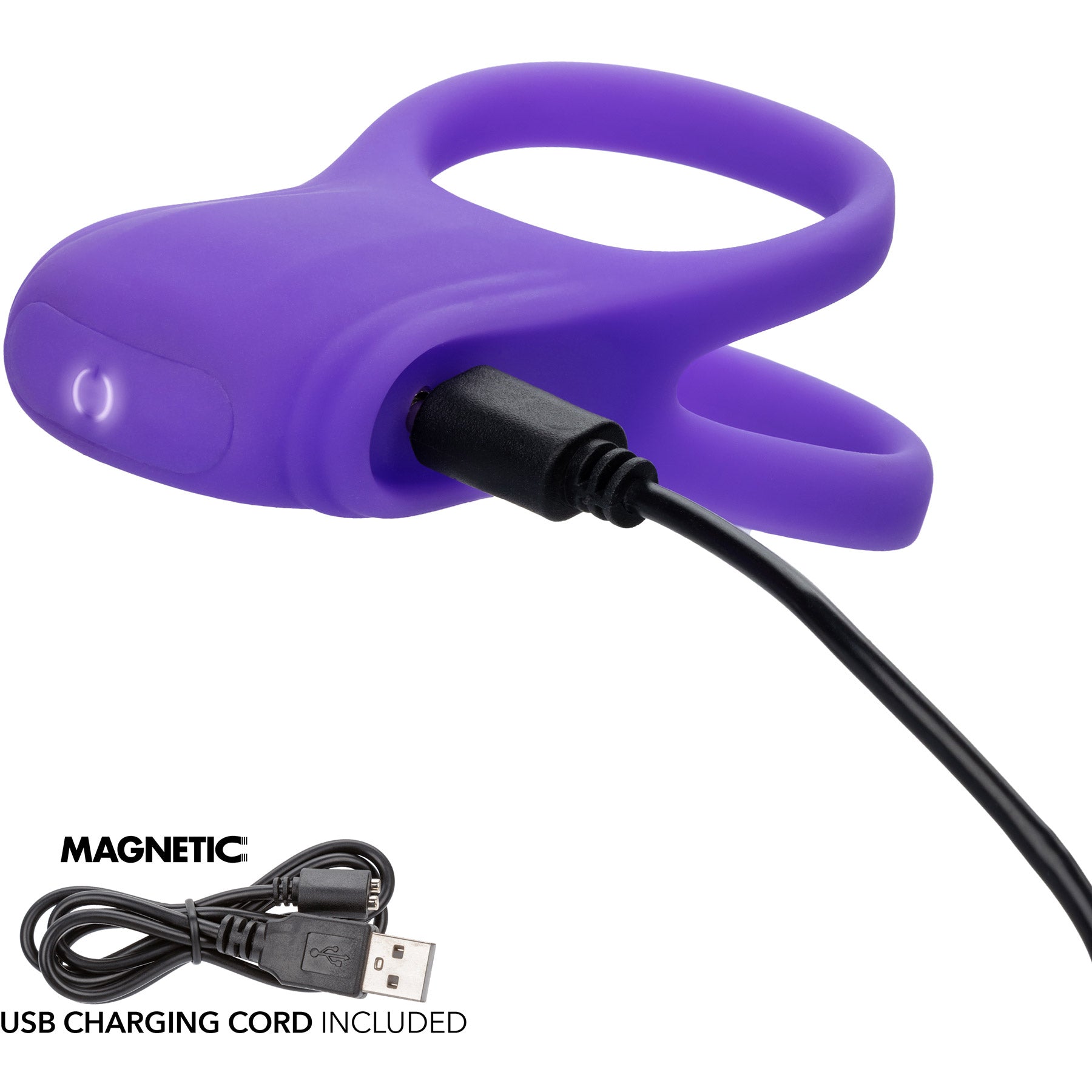 Basic Essentials® Rechargeable Dual Support Cock Ring By CalExotics