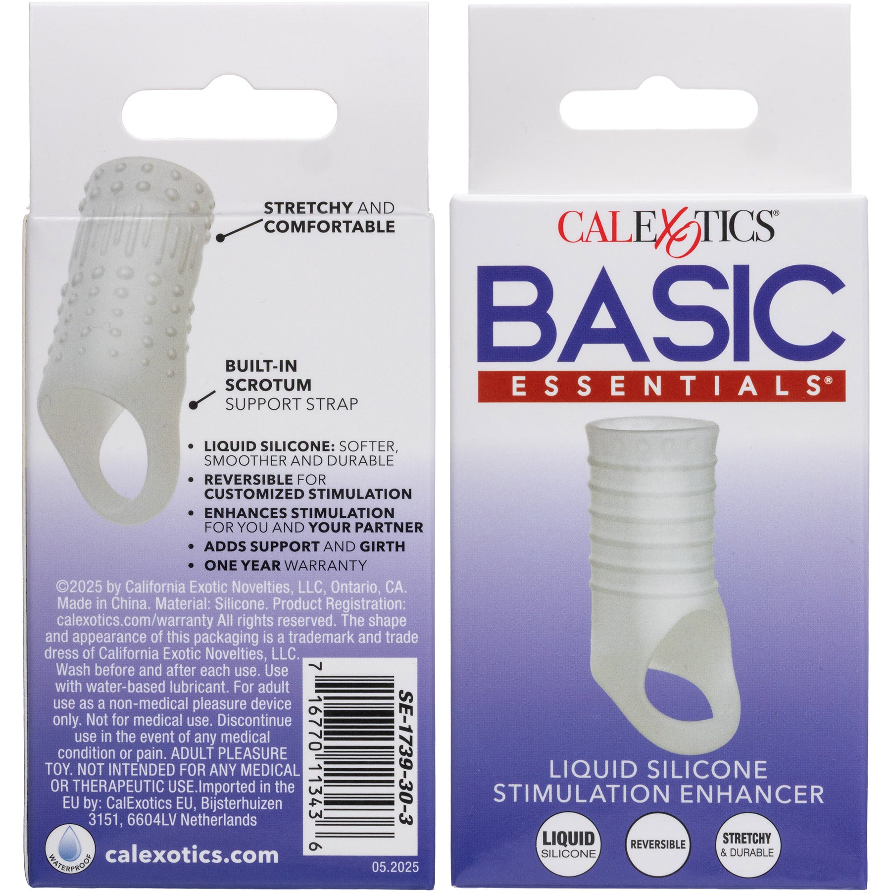 Basic Essentials® Liquid Silicone Stimulation Enhancer Penis Sleeve By CalExotics