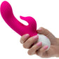 Basic Essentials® Rechargeable Dual Pleaser Silicone Rabbit Vibrator By CalExotics