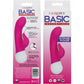 Basic Essentials® Rechargeable Dual Pleaser Silicone Rabbit Vibrator By CalExotics