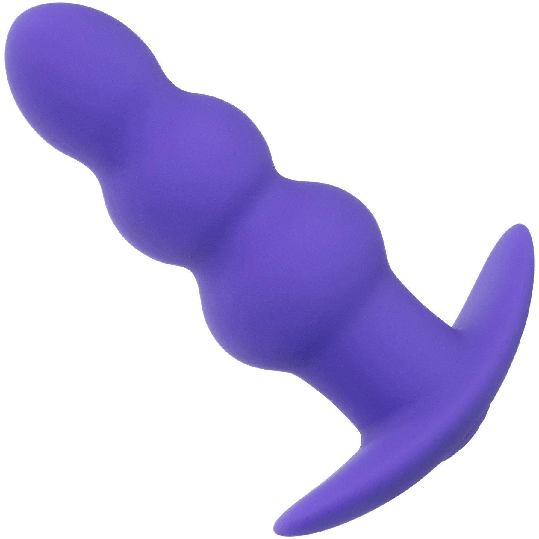 Basic Essentials® Rechargeable Beaded Probe Silicone Vibrating Butt Plug By CalExotics