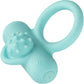 Silicone Rechargeable Nubby Lover's Delight Vibrating Cock Ring By CalExotics - Teal