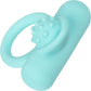 Silicone Rechargeable Nubby Lover's Delight Vibrating Cock Ring By CalExotics - Teal