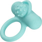 Silicone Rechargeable Nubby Lover's Delight Vibrating Cock Ring By CalExotics - Teal